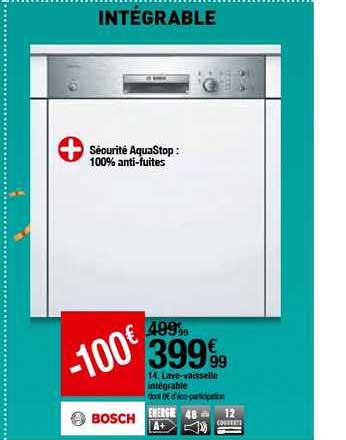 lave vaisselle intégrable bosch