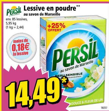 Lessive En Poudre Au Savon De Marseille Persil