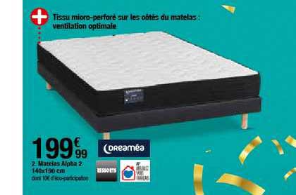 matelas alpha 2 140x190cm dreaméa