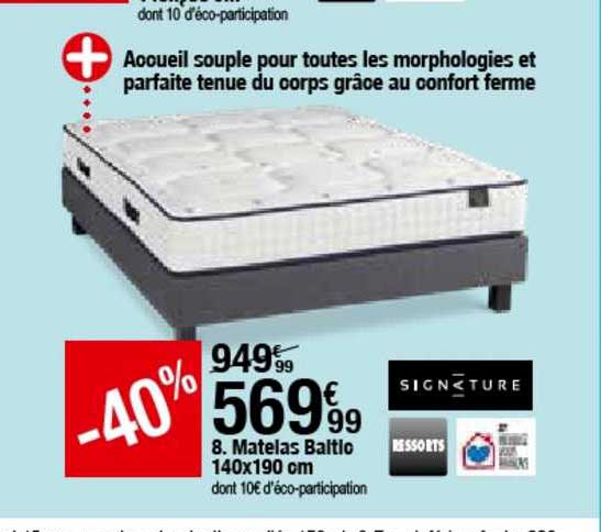 matelas baltic 140x190 cm -40%