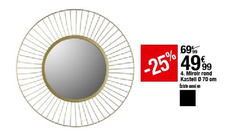 Miroir Rond Kastell 70 Cm -25%