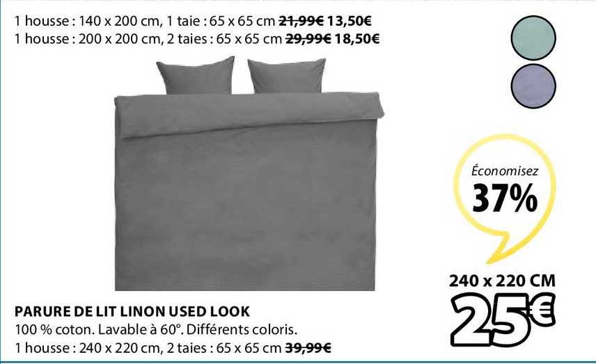 Parure De Lit Linon Used Look