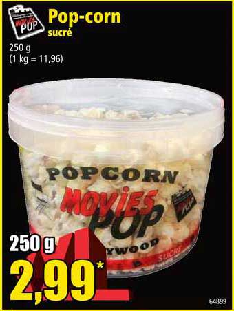 pop corn sucré