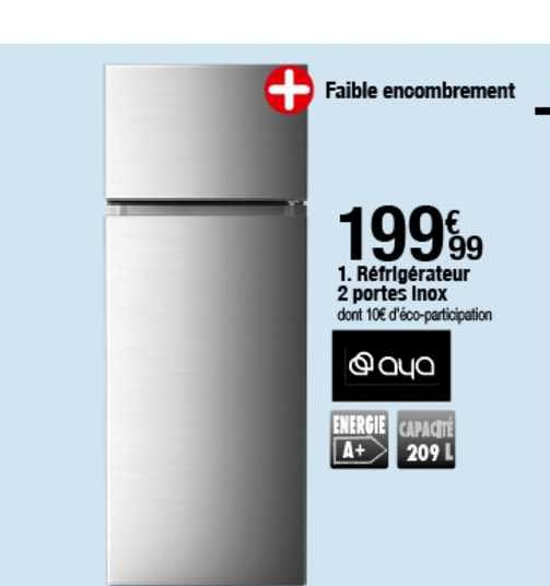 Réfrigérateur 2 Portes Inox