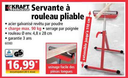 servante à rouleau pliable kraft werkzeuge