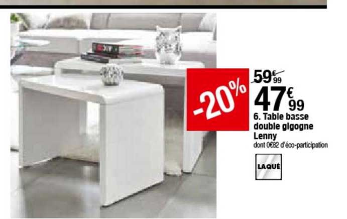 table basse double gigogne lenny