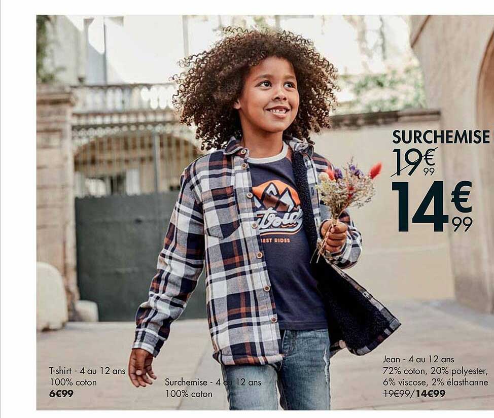 surchemise, t-shirt, jean