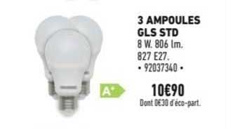 3 ampoules gls std