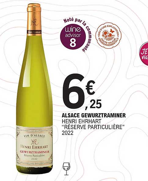alsace gewurztraminer henri ehrhart "réserve particulière" 2022