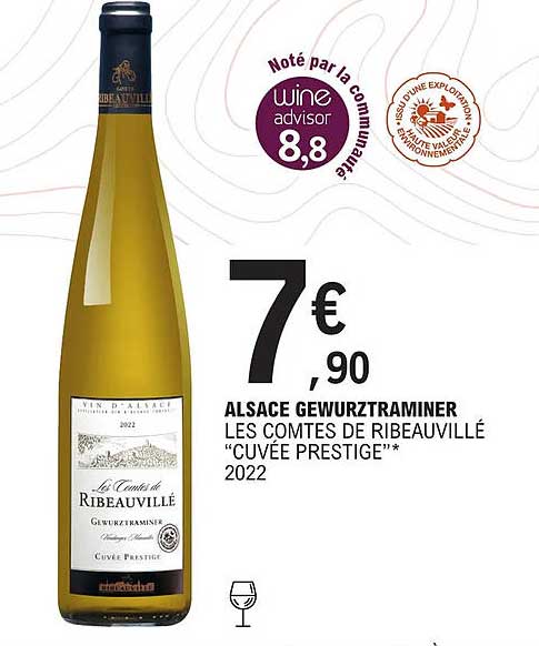 alsace gewurztraminer les comtés de ribeauvillé "cuvée prestige" 2022