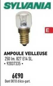 ampoule veilleuse sylvania