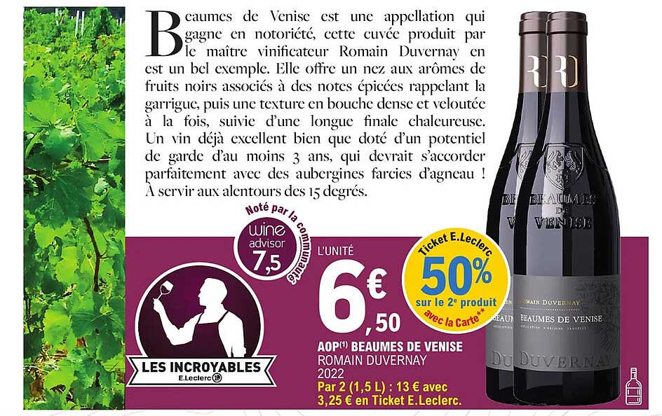 aop beaumes de venise romain duvernay 2022