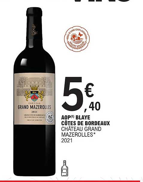 aop blaye côtes de bordeaux château grand mazerolles 2021