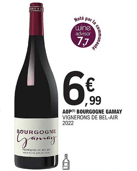 aop bourgogne gamay vignerons de bel-air 2022