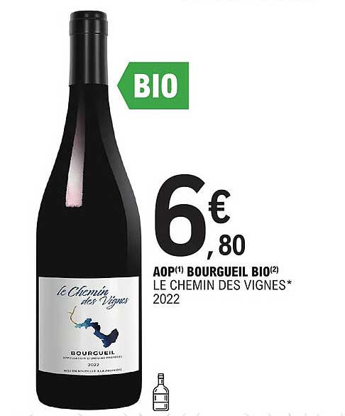 aop bourgueil bio le chemin des vignes 2022