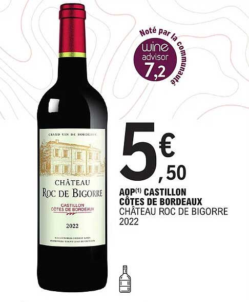 Aop Castillon Côtes De Bordeaux Château Roc De Bigorre 2022