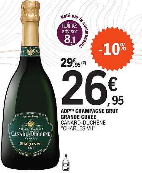 aop champagne brut grande cuvée canard-duchêne "charles VII"