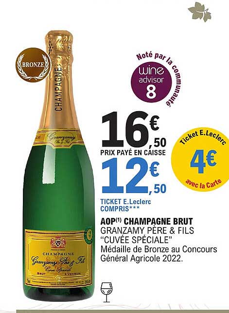 aop champagne brut granzamy père & fils "cuvée spéciale"