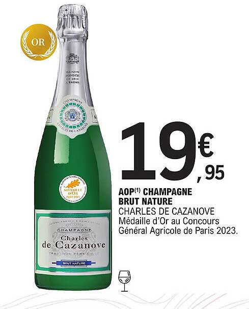 Aop Champagne Brut Nature Charles De Cazanove