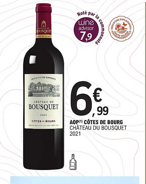 aop côtes de bourg château du bousquet 2021