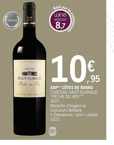 aop côtes de bourg château haut-guiraud "péché du roy" 2021