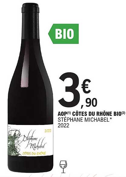 aop côtes du rhône bio stéphane michabel 2022