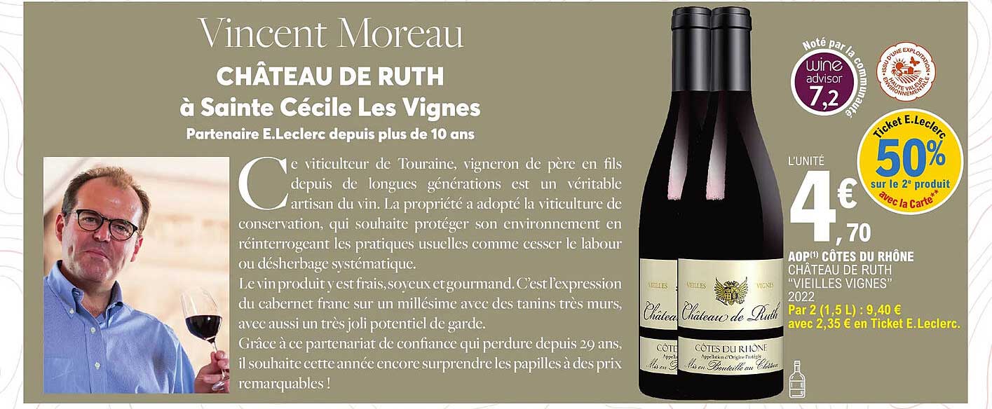 aop côtes du rhône château de ruth "vieilles vignes" 2022