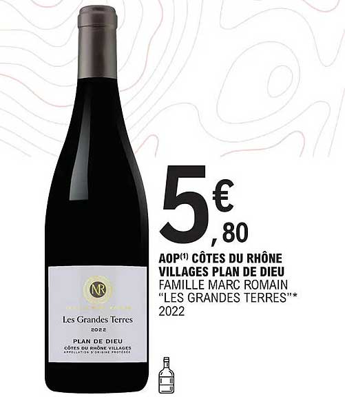 aop côtes du rhône villages plan de dieu famille marc romain "les grandes terres" 2022