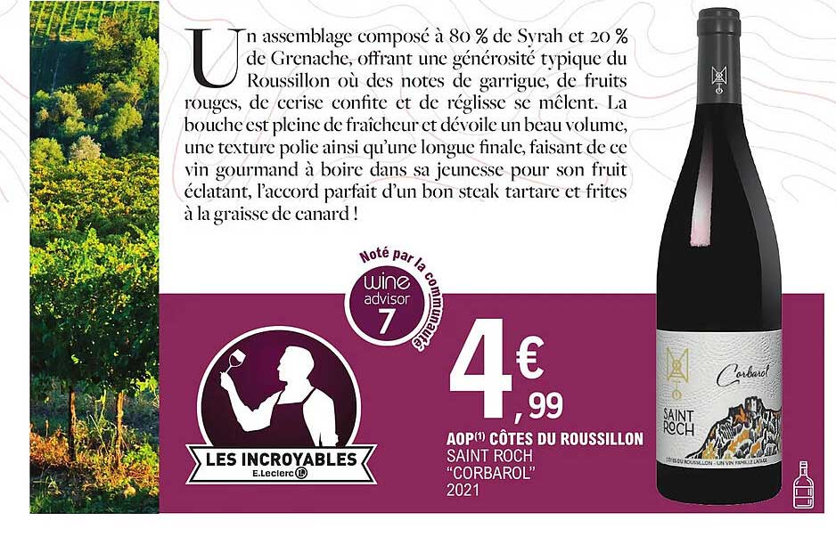 aop côtes du roussillon saint roch "corbarol" 2021