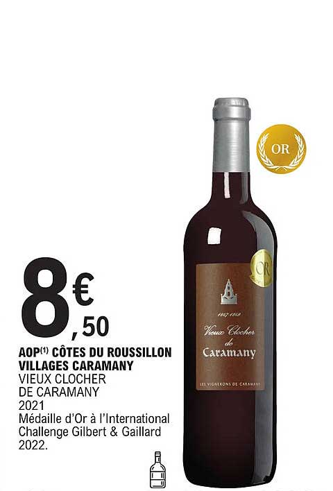 aop côtes du roussillon villages caramany vieux clocher de caramany 2021