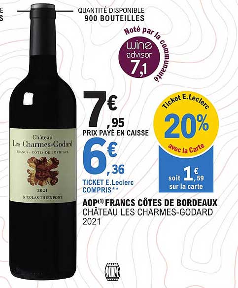 aop francs côtes de bordeaux château les charmes-godard 2021