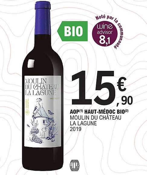 aop haut-médoc bio moulin du château la lagune 2019