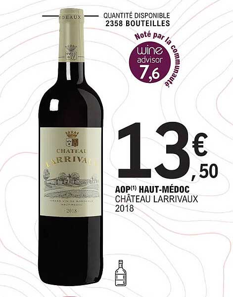aop haut-médoc château larrivaux 2018