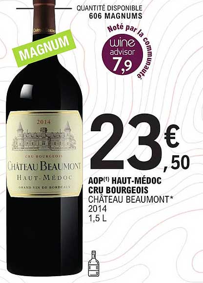 aop haut-médoc cru bourgeois château beaumont 2014