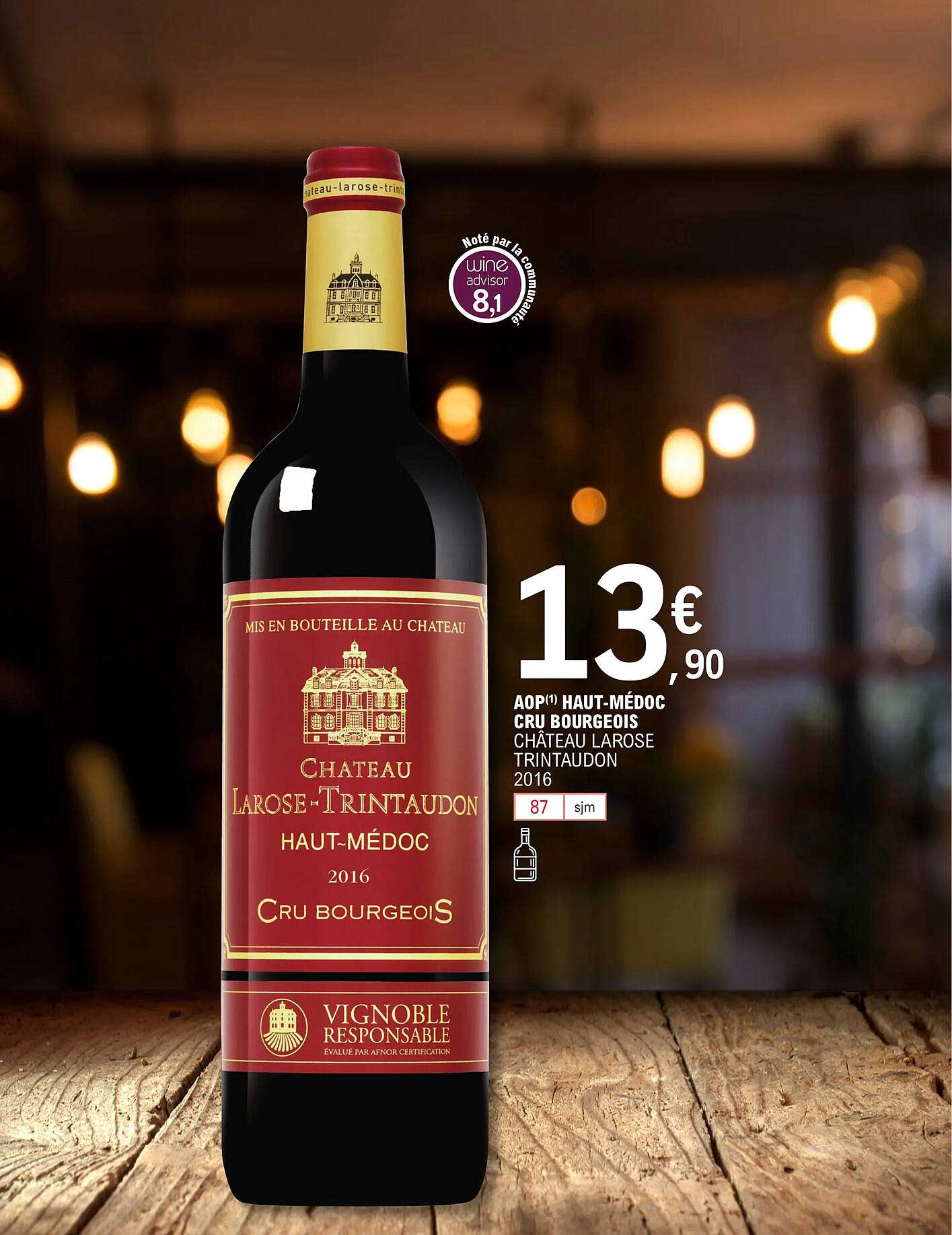 aop haut-médoc cru bourgeois château larose trintaudon 2016