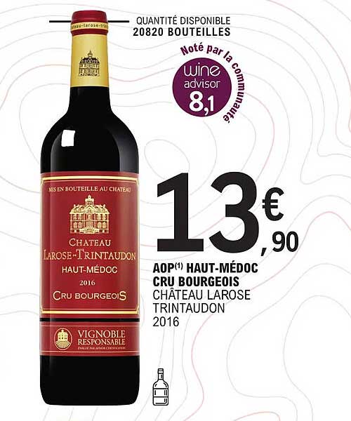 aop haut-médoc cru bourgeois château larose trintaudon 2016