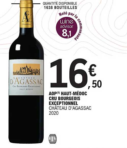 aop haut-médoc cru bourgeois exceptionnel château d'agassac 2020