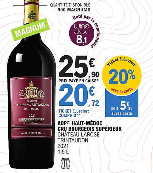 aop haut-médoc cru bourgeois supérieur château larose trintaudon 2021