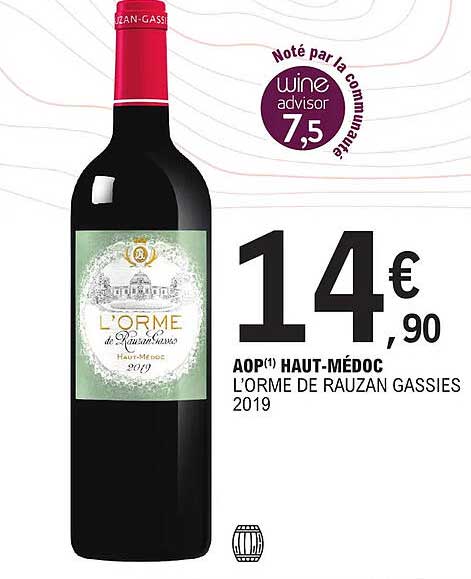 aop haut-médoc l'orme de rauzan gassies 2016