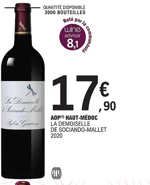 aop haut-médoc la demoiselle de sociando-mallet 2020