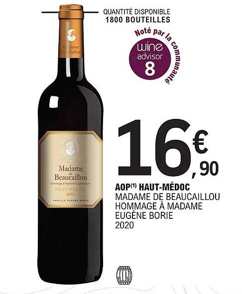 aop haut-médoc madame de beaucaillou hommage à madame eugène borie 2020