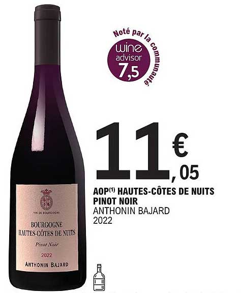 aop hautes-côtes de nuits pinot noir anthonin bajard 2022