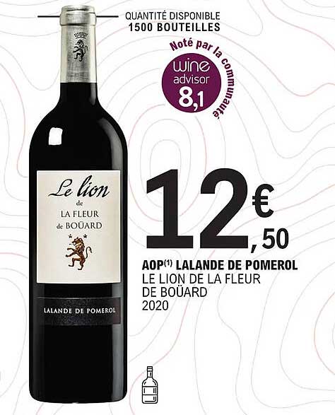 aop lalande de pomerol le lion de la fleur de boüard 2020