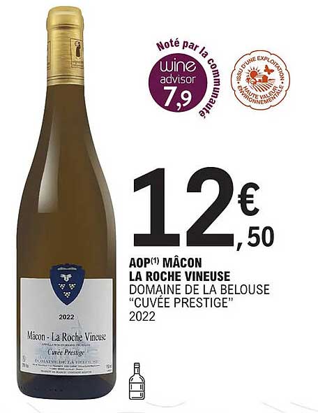 aop mâcon la roche vineuse domaine de la belouse "cuvée prestige" 2022