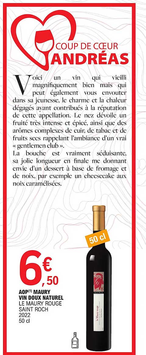 aop maury vin doux naturel le maury rouge saint roch 2022