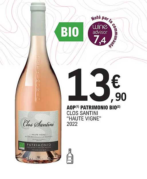 aop patrimonio bio clos santini "haute vigne" 2022