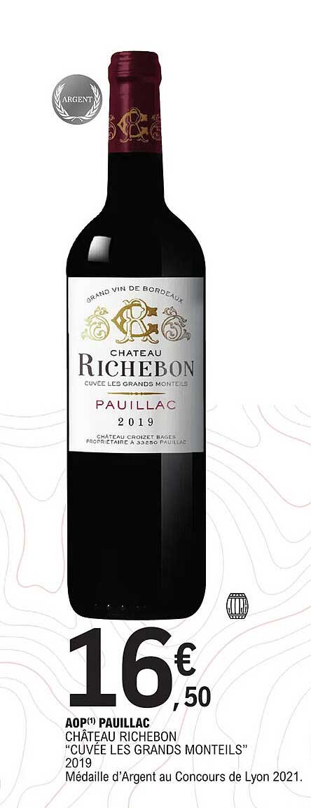 aop pauillac château richebon "cuvée les grands monteils" 2019