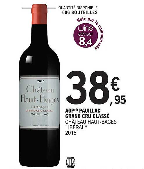 aop pauillac grand cru classé château haut-bages libéral 2015