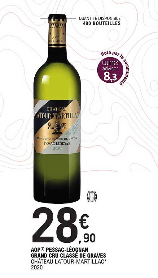 aop pessac-léognan grand cru classé de graves château latour-martillac 2020
