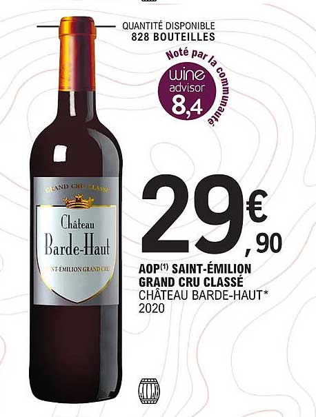 Aop Saint-émilion Grand Cru Classé Château Barde-haut 2020